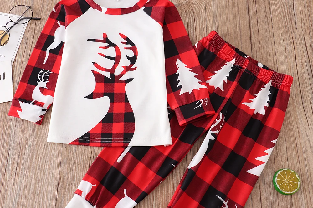 Christmas Elk Print Pajamas