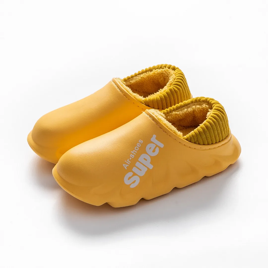 New Winter Fashion Slippers Warm Women Shoes Waterproof Couples Non-Slip Plush Cotton Indoor Outdoor Home Autumn Spring Shoes