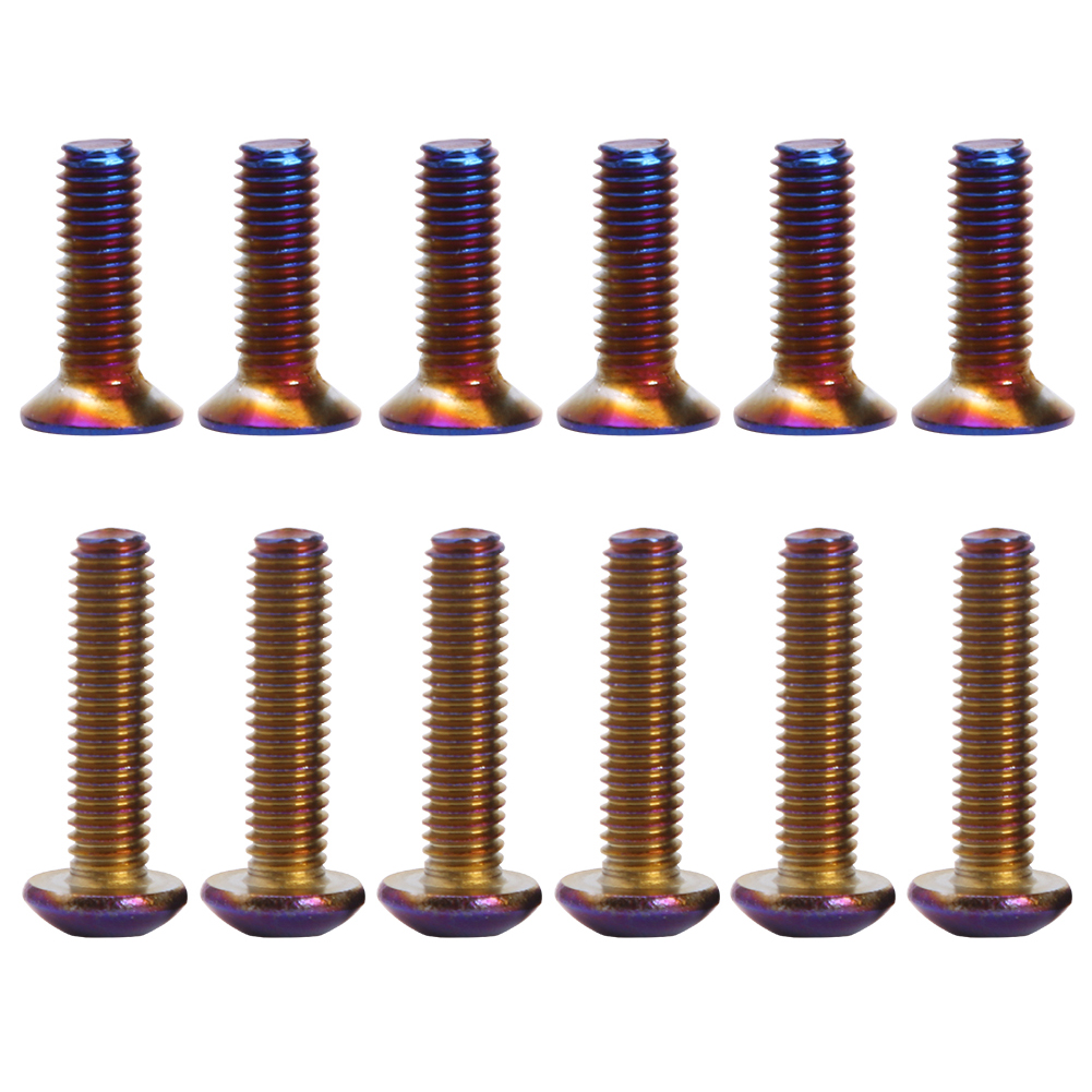 

6pcs Burnt Titanium Car Steering Wheel Bolts M5x15mm M5x20mm Hex Head Bolts, M5*2.0, 501 Original