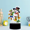 DIY Diamond Painting 7 Color Night Light Lamp Home Decoration Ornament Gift Kit(Snowman)