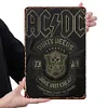 AC/DC - Panneaux en &eacute;tain m&eacute;tallique(20*30cm/30*40cm) - Musique