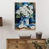 (30x40cm)DIY Pearl Painting Framed Flower Handmade Pearl Material Art Kit Living Room Decor