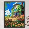Flower House-16CT Stamped Cross Stitch 50*60cm/19.69*23.62in(Big Size)