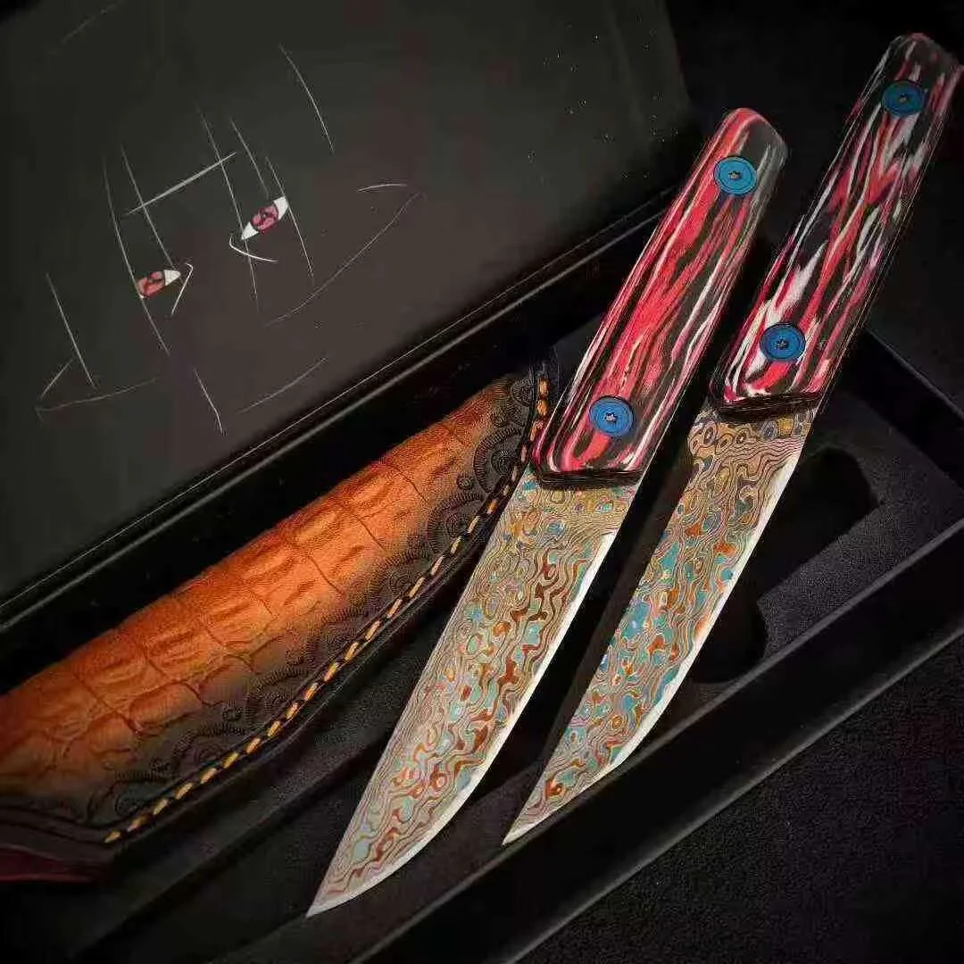 Vacuum-compressed military-grade G10 copper-clad blued multi-functional knife