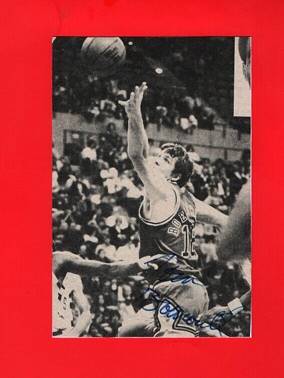 1974 TOM BOERWINKLE-CHICAGO BULLS AUTOGRAPHED 4X6 MAGAZINE Photo Poster painting-d.2013