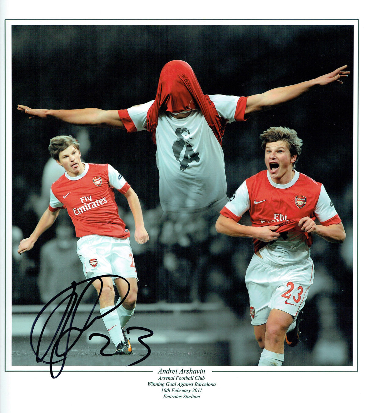 Andrey ARSHAVIN Signed Autograph HUGE Arsenal Montage Photo Poster painting AFTAL RD COA