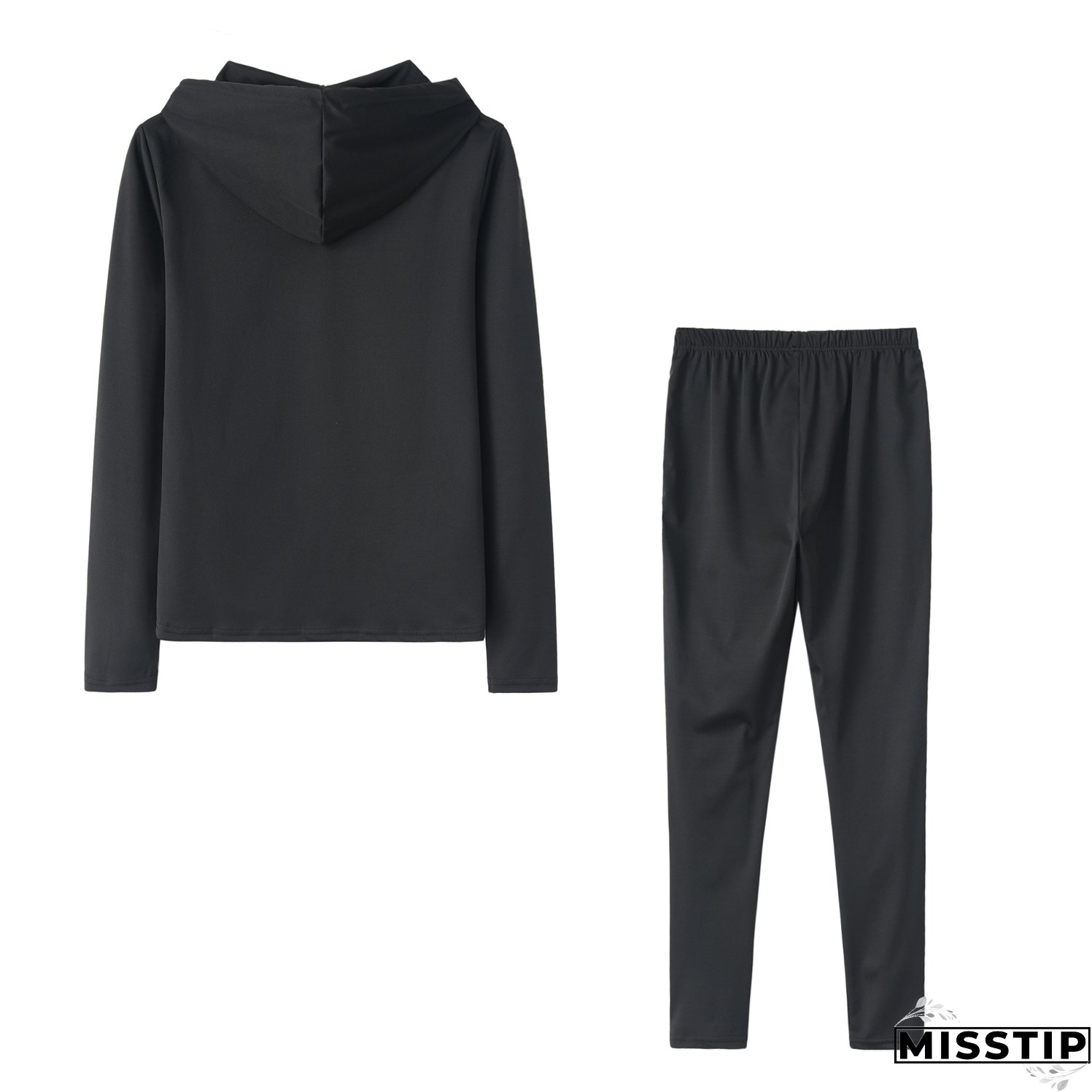 Spring Sexy Casual Solid Color Hooded Two Piece Tracksuit