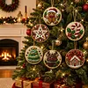 6pcs DIY Pearl Diamond Painting Christmas Tree Hanging Ornaments