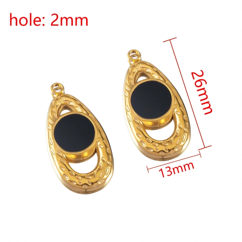 2 PCS/Package 304 Stainless Steel Star Flower Fish Tail Pendant Jewelry Accessories