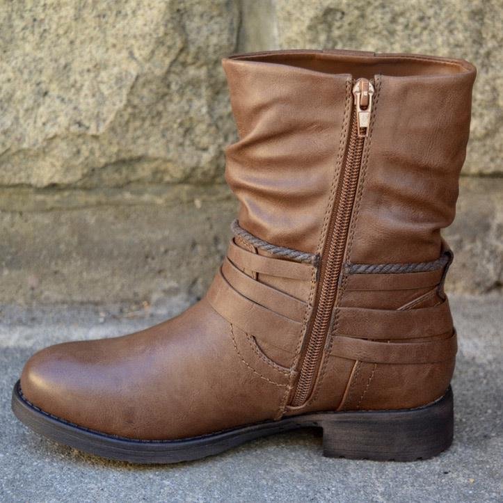 Women's Comfortable Low Heel Ankle Boots -boots
