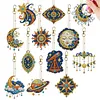 12pcs Starry Sky Elements Double-Sided DIY Diamond Painting Keychain Kit