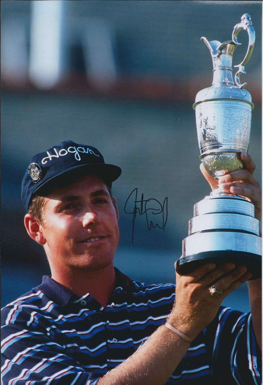 Justin LEONARD SIGNED Autograph 12x8 Photo Poster painting AFTAL COA GOLF OPEN Tour Winner