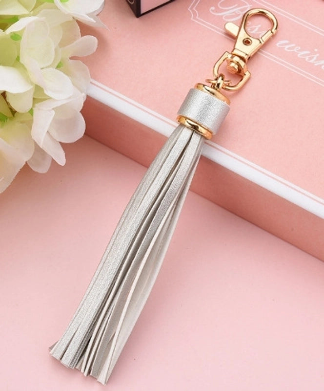 Retro Tassel Pu Leather Alloy Unisex Bag Pendant Keychain