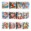 12Pcs Diamond Painting Cave Snowman Greeting Card Set with Envelope