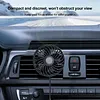 USB Powered Car Fan Vent Clip Car Cooling Fan 3 Speeds Quiet Brushless Motor 360 Rotatable for Sedan SUV RV Pickup Truck Van