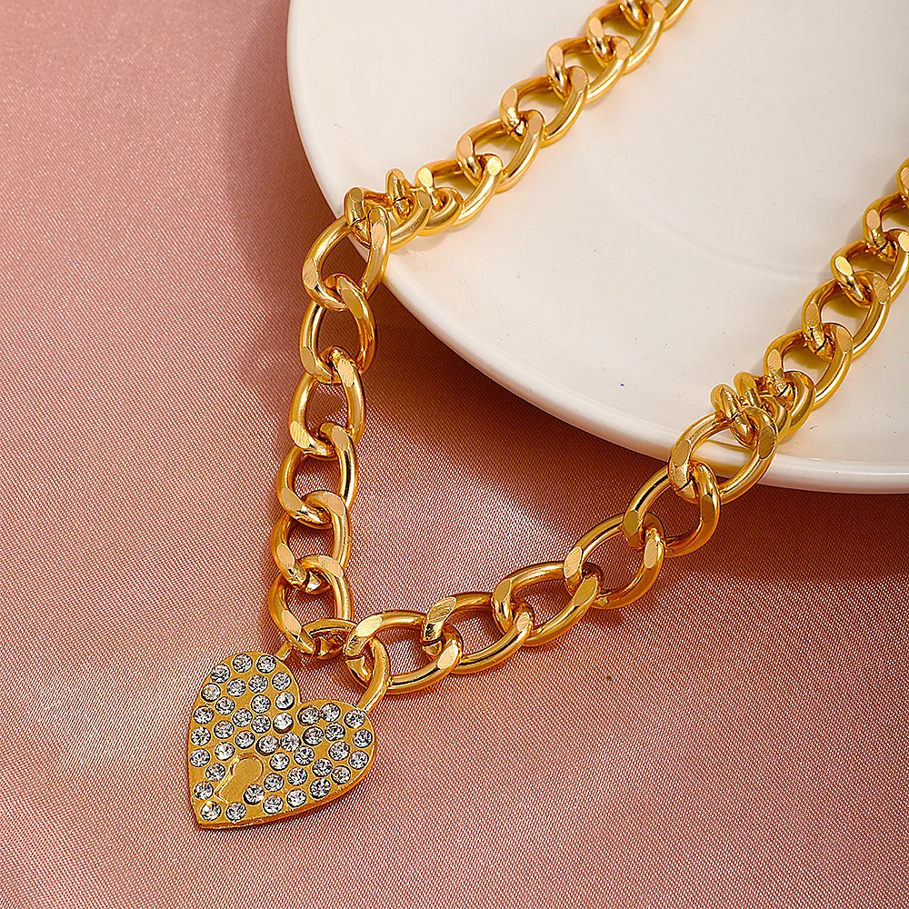 Love Zirconia Gold-Plated Necklace
