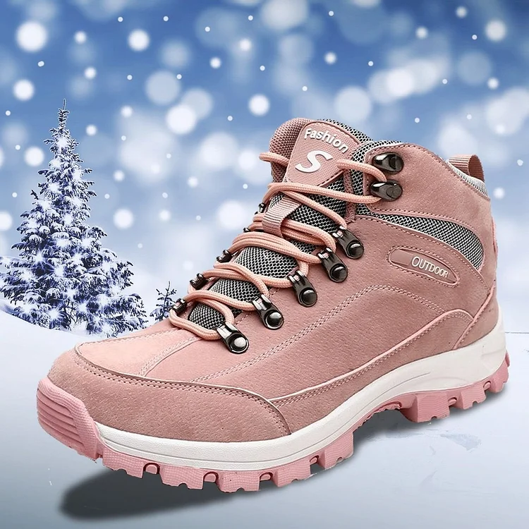 Women Winter Suede Waterproof Hiking Snow Boots Radinnoo.com