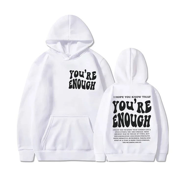 VChics Women's I Hope You Know That You'Re Enough I Want You To Know That Amidst Life'S Challenges You Are Enough Print Sweatshirt