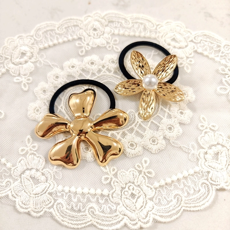 Women’s Classic Style Scallop Starfish Flower 304 Stainless Steel Plating Hair Clip Hair Tie