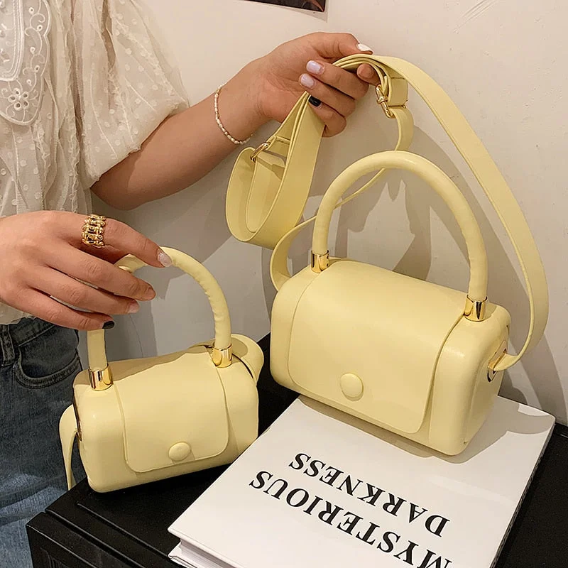Candy colors Square Tote bag 2021 Summer New PU Leather Women's Designer Handbag Solid color Mini Shoulder Messenger Bag Purses
