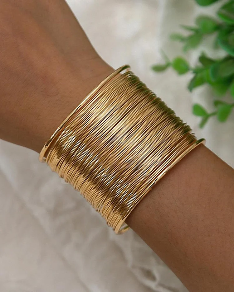 Multi-layer Hollow Open Bracelet