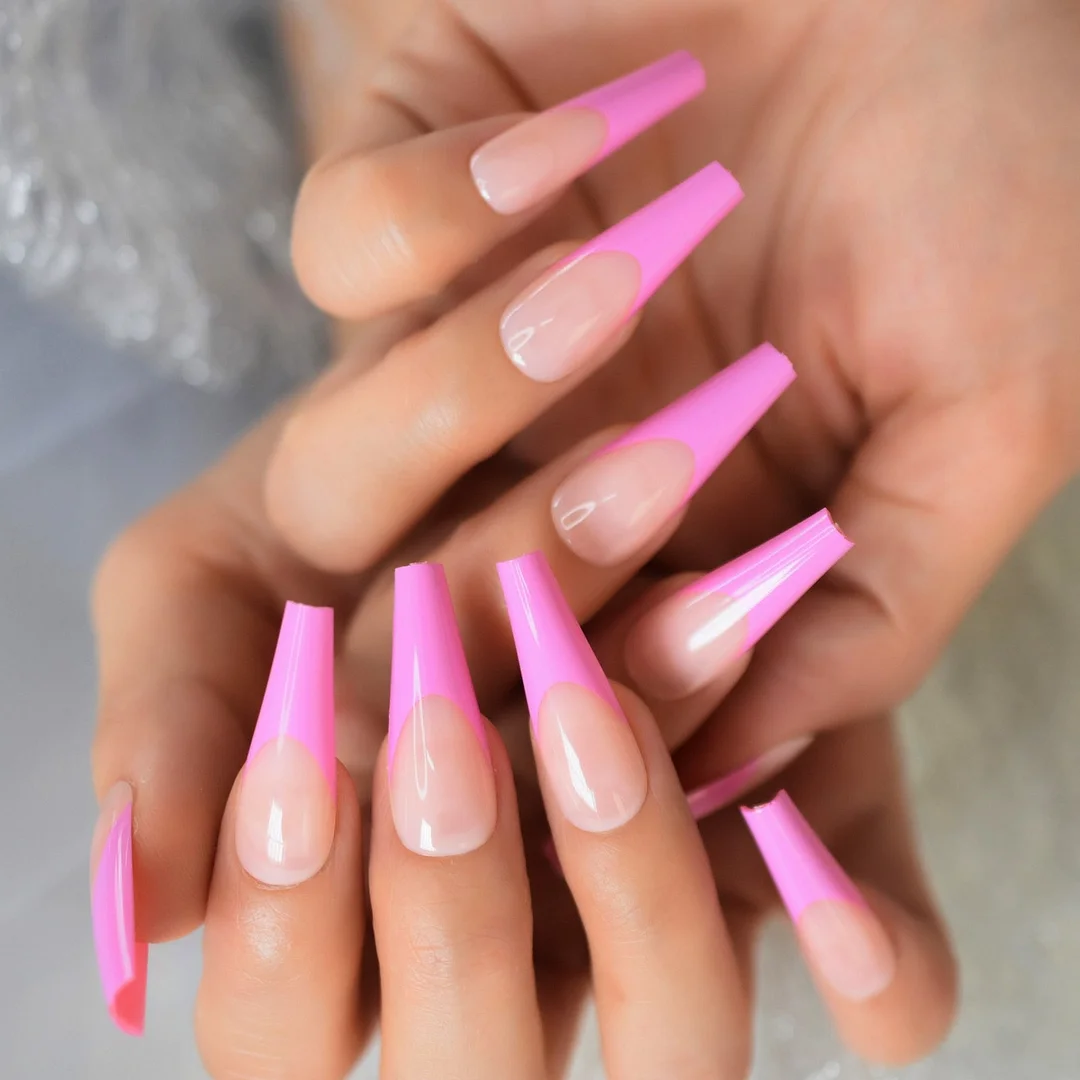 Nail Designs Nail Extension Long Press On Nail Supplies xxl Full Cover Nails Extra Long Sharp Nail Fake Nails Tips Coffin Decor-Nail Inspo