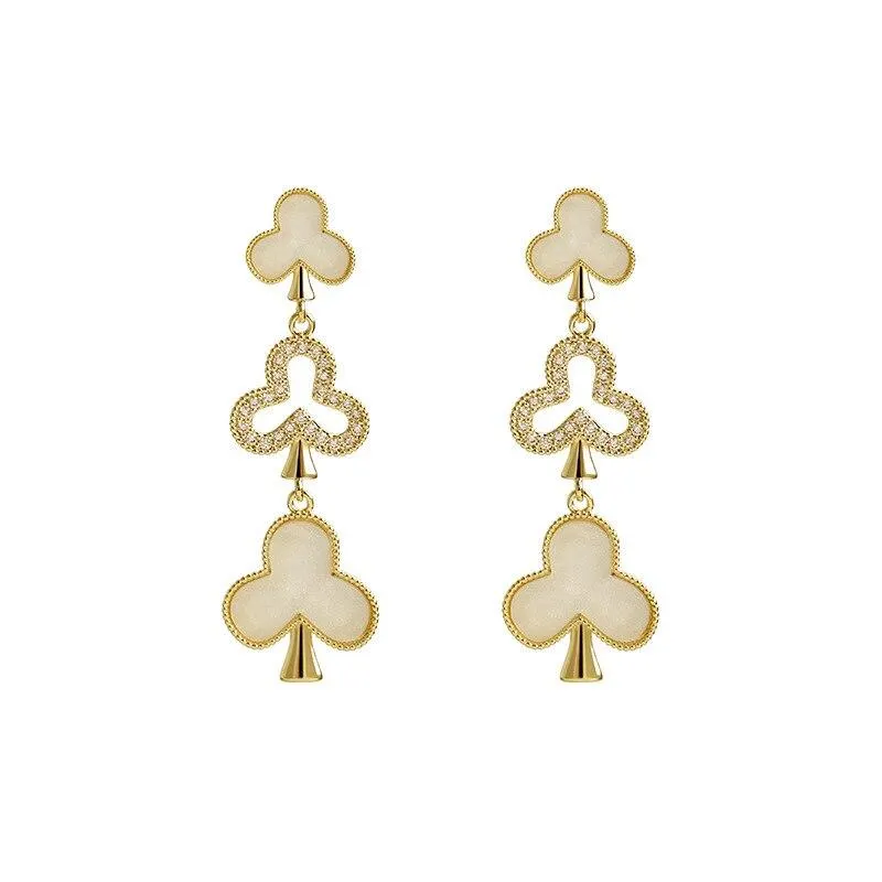 Crystal Club Suit Earrings
