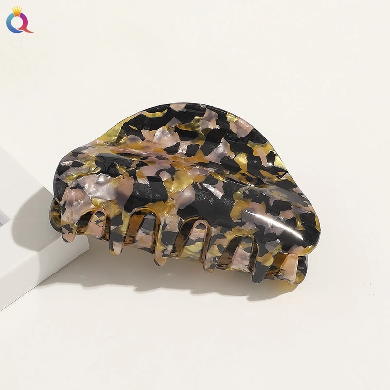 Women’s IG Style Minimalist Color Block Arylic Hollow Out Hair Claws