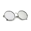 Round Octagon Mirror Lens Sunglasses 