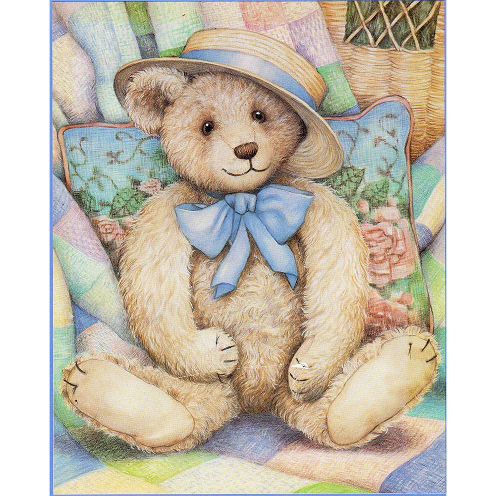 

Teddy Bear - 11CT Stamped Cross Stitch - 40*50CM, 501 Original