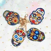 4pcs Diamond Painting Skull Ornament Keychain