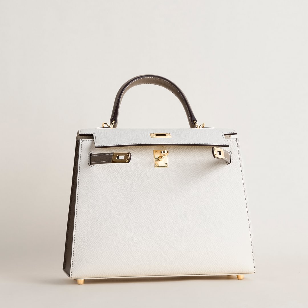 Kelly25 Epsom Sellier CC10 Craie/18 Etoupe GHW