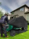 Lawn Mower Cover 210D Oxford Cloth Waterproof Dust Cover for Outdoor Garden