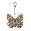 DIY Diamond Painting Keychain Kit, Double Sided 3D Printed Resin Base Rhinestone Bag Charm Ornament with Lobster Clasp, Complete Diamond Art Tools Set, Handmade Craft Gift for Women Adults Girls