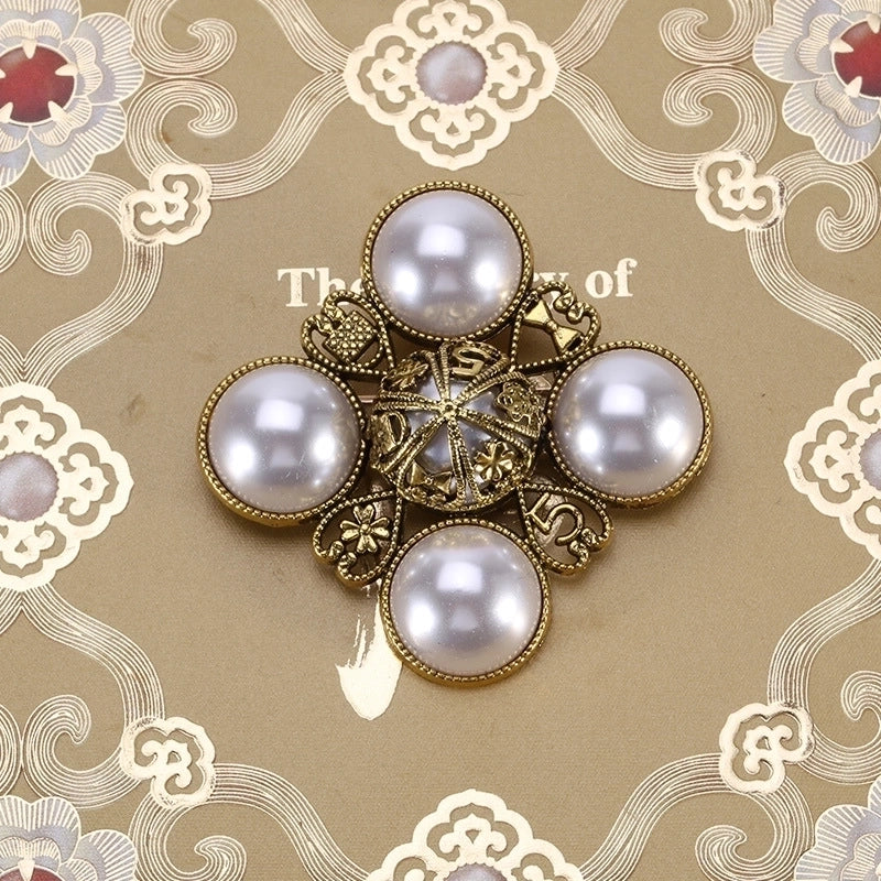 Pin Pearl Alloy Inlay Rhinestones Women’s Brooches
