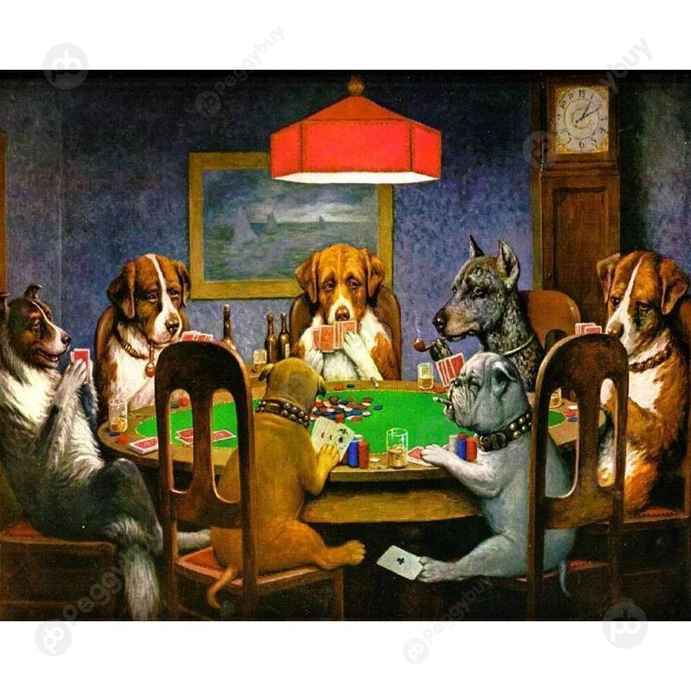 

50*40CM Paint By Numbers-Seven Dogs, 501 Original