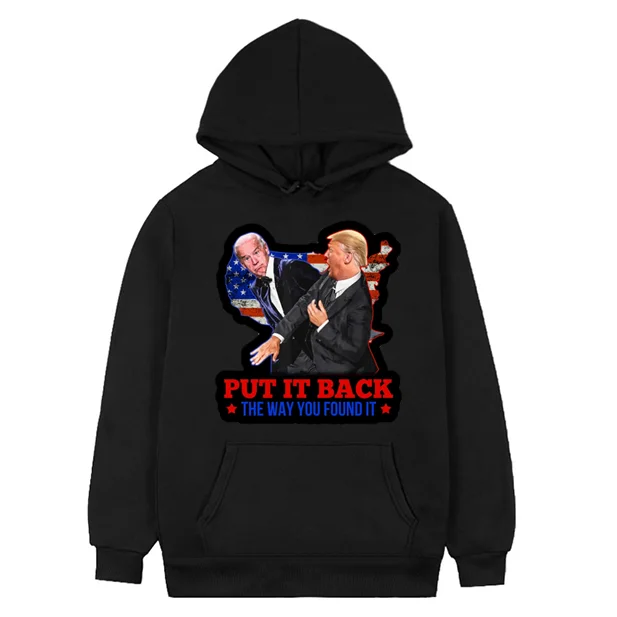 Put It Back The Way You Found It Funny Biden & Trump Vintage Hoodie at Hiphopee