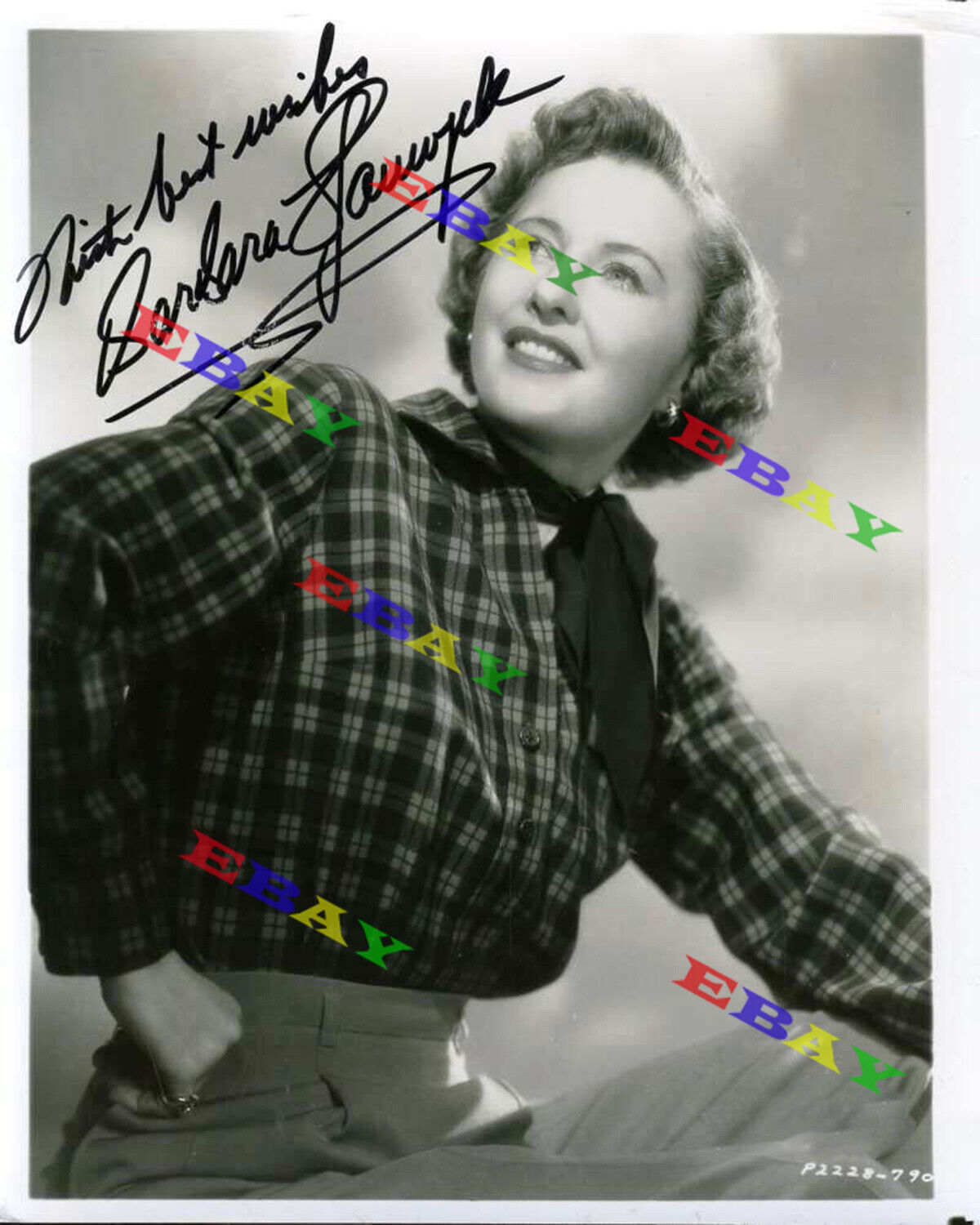 BARBARA STANWYCK Autographed Signed 8x10 Photo Poster painting Rep