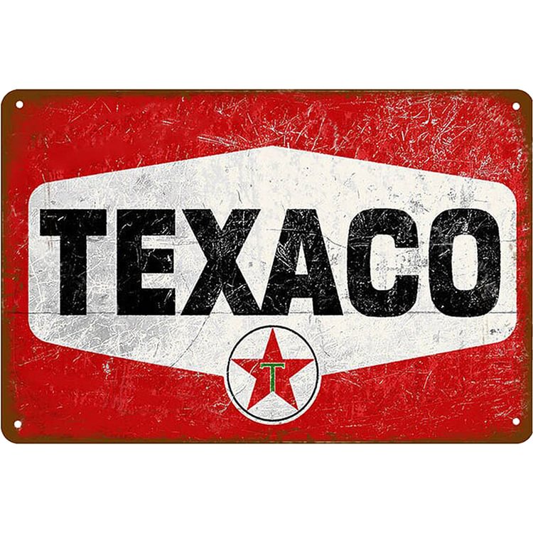 TEXACO - Vintage Tin Signs/Wooden Signs - 7.9x11.8in & 11.8x15.7in