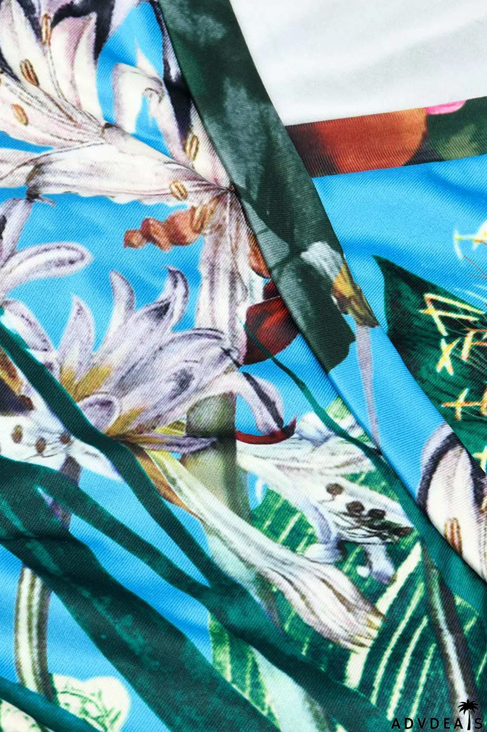 Multi-color Fashion Casual Print Bandage V Neck Long Sleeve Dresses