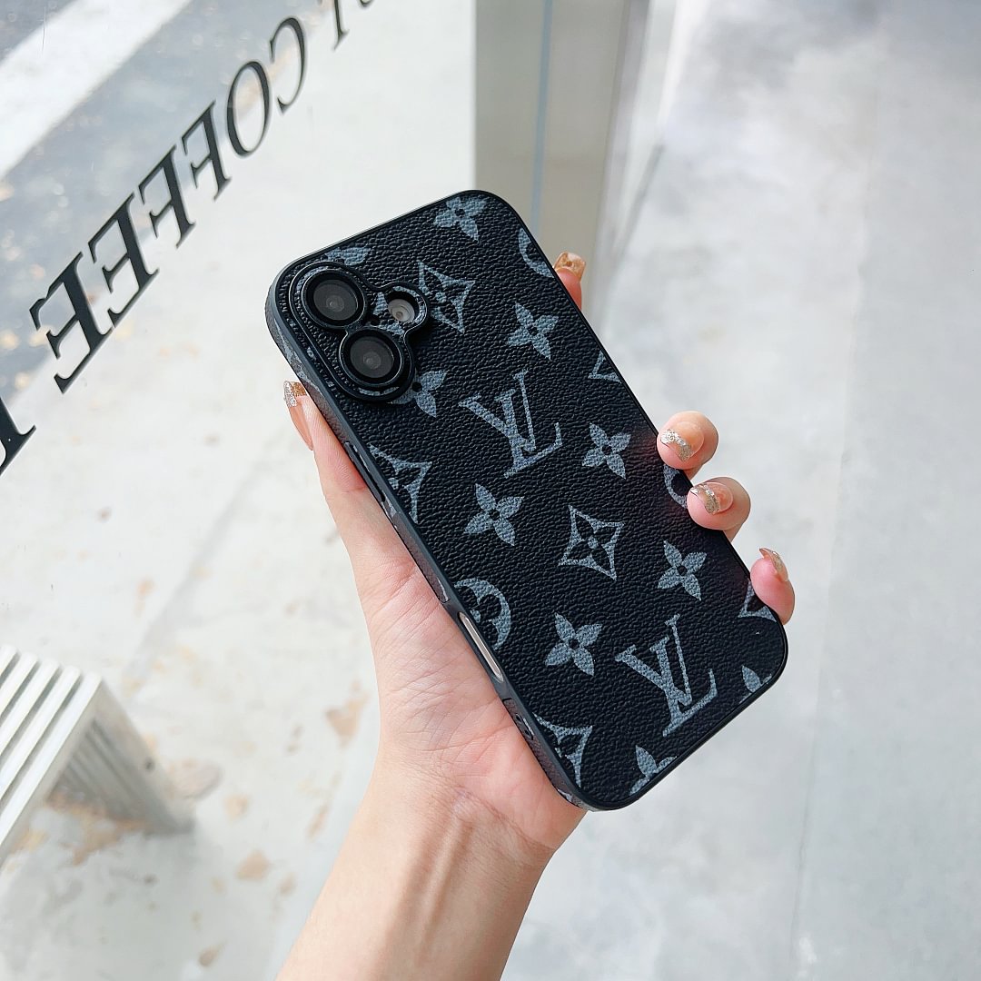 Classic Canvas LV Monogram Leather Apple iPhone Back Cover Protective Case