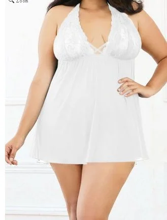 Brownm New Sexy Lingerie Sexy Perspective Mesh Hanging Neck Sex Fun Set