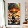 Diamond Painting-DIY Full Round Drill Hot Air Balloon Elephant（40*70CM)