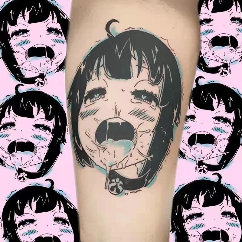 Waterproof Tattoo Sticker Female Cartoon Beautiful Girl Sexy Dark Fashion Body Art Fake Tattoo Lasting Arm Temporary Tattoo Set