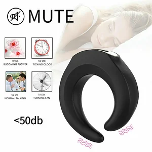 Fun Massage Vibration Cock Ring Lock Delay Ring