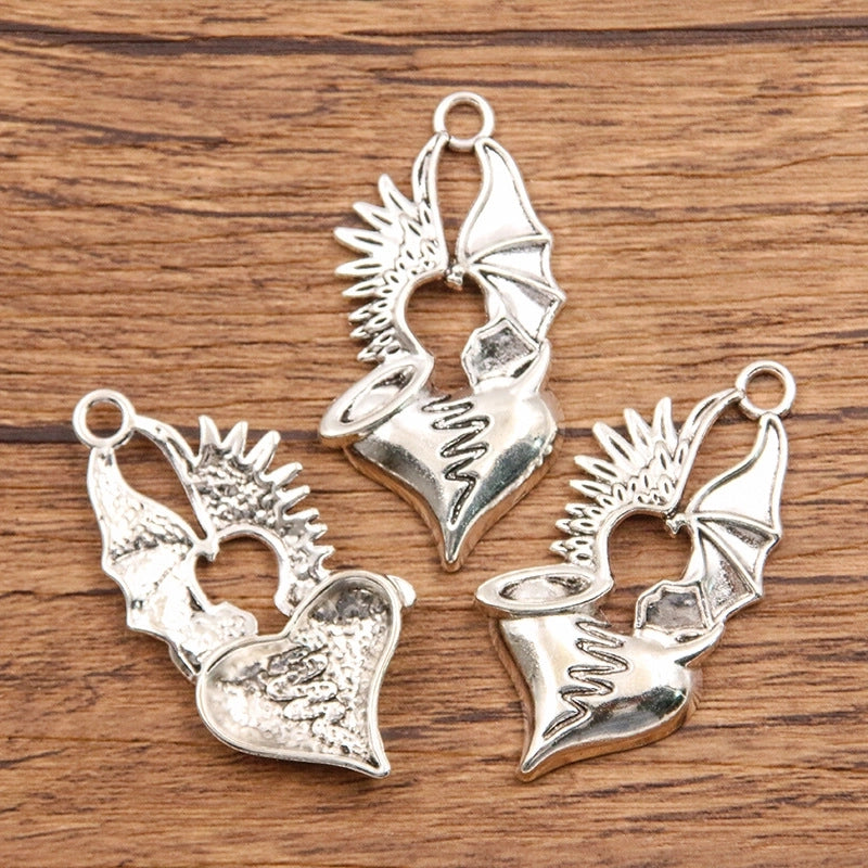 1 Piece Alloy Heart Shape Skull Pendant Jewelry Accessories