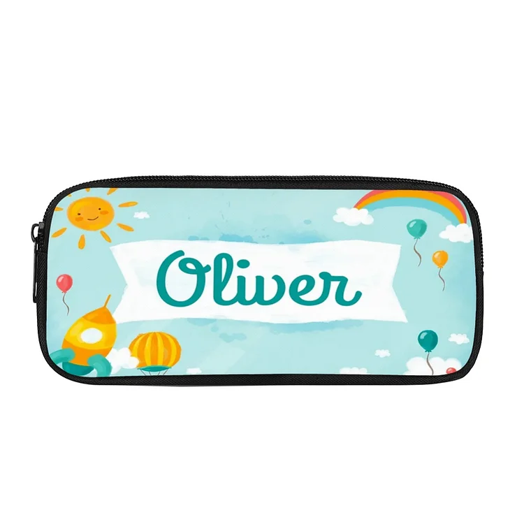 Personalized Sun Sunshine Pencil Case, Customized Name Pen Case For Kids, Back To School Gift