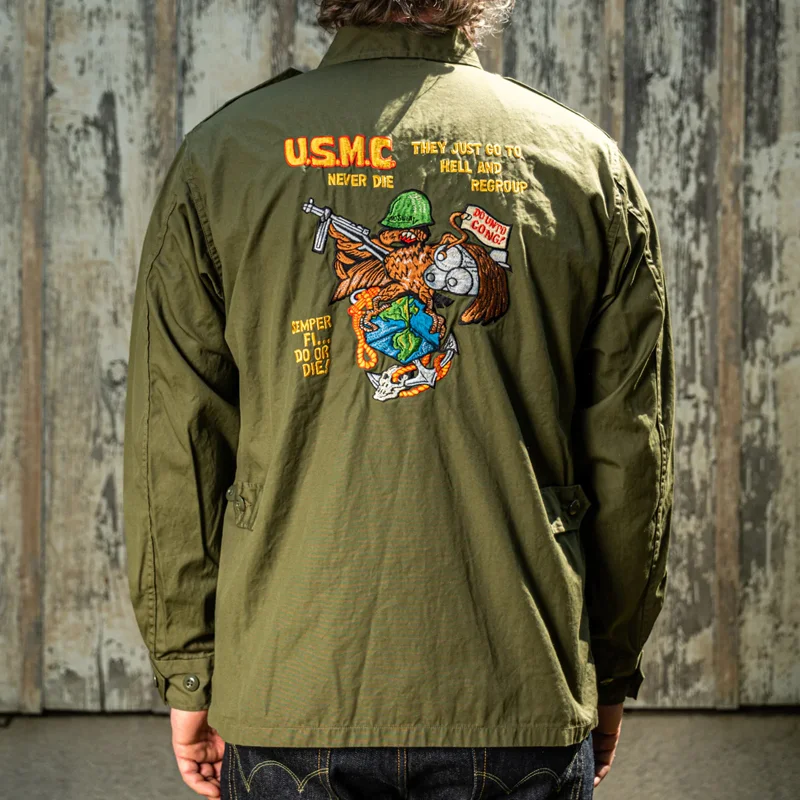 5.5oz Olive Cotton Tropical Jungle Jacket