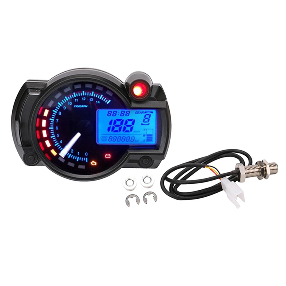 

Waterproof Motorcycle Digital Speedometer LCD Gauge Odometer Tachometer, 501 Original