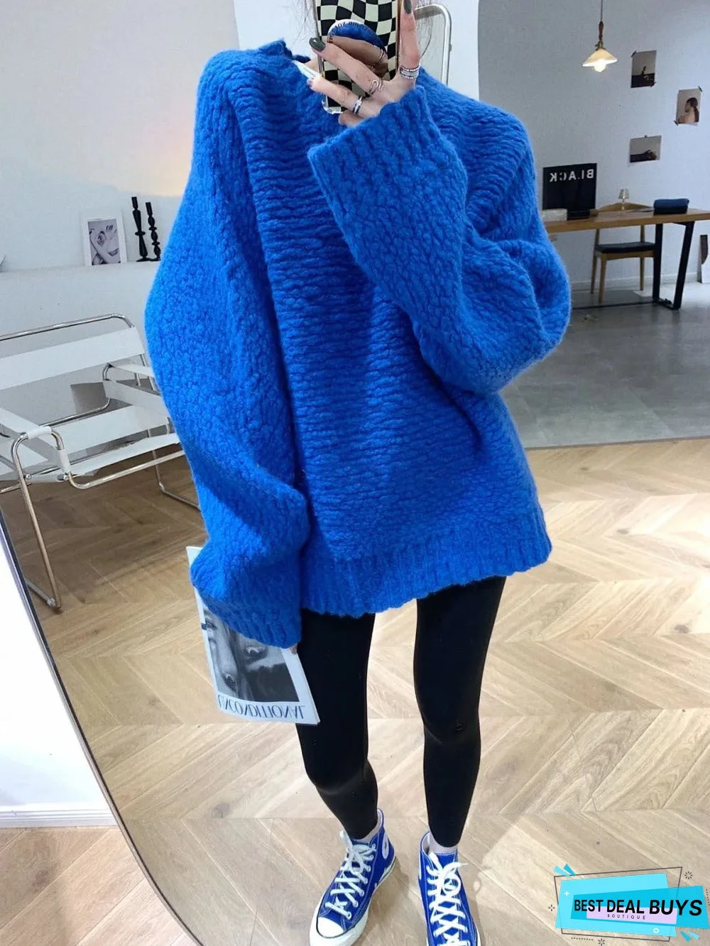 Lazy and Chic Design Niche Gentle and Loose Sweater